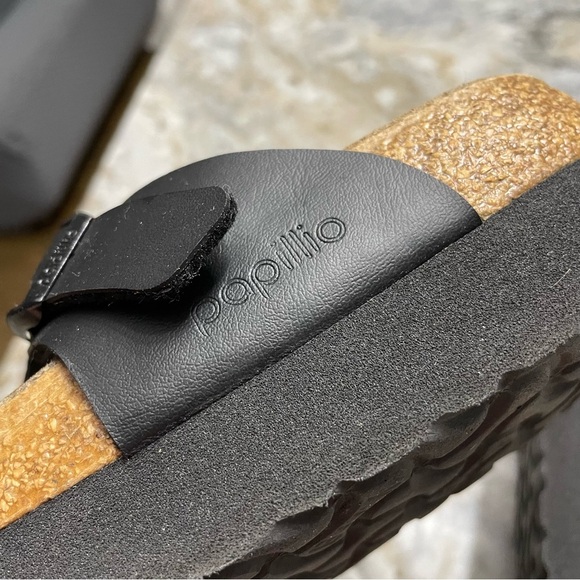 Papillio Birkenstock Gizeh Flex Vegan Platform Thong Sandals Black Size 36 L5 - Picture 6 of 10